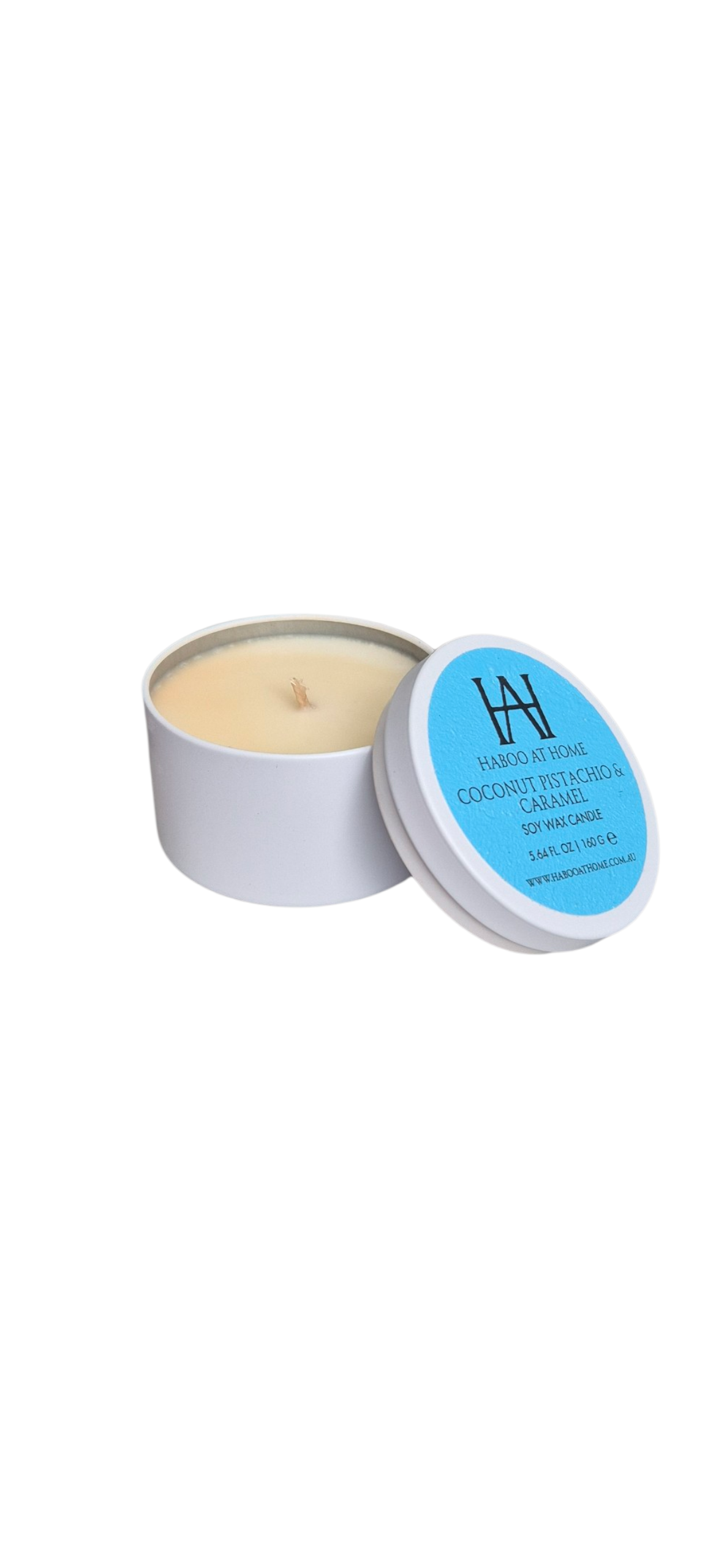 Coconut Pistachio and Caramel Soy Wax Tin Candle